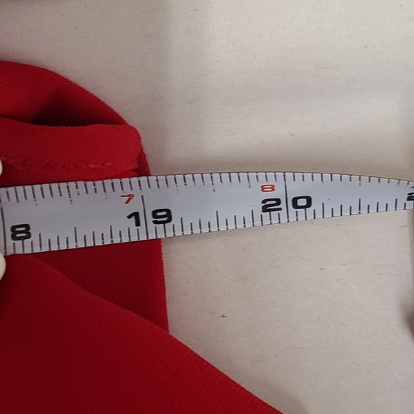 Amanda Uprichard Red Ruffle Sleeve Bouse size Small - Picture 10 of 11